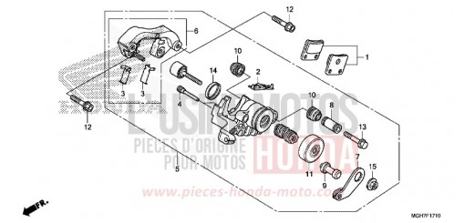 MACHOIRE DE FREIN DE PARKING VFR1200XDF de 2015